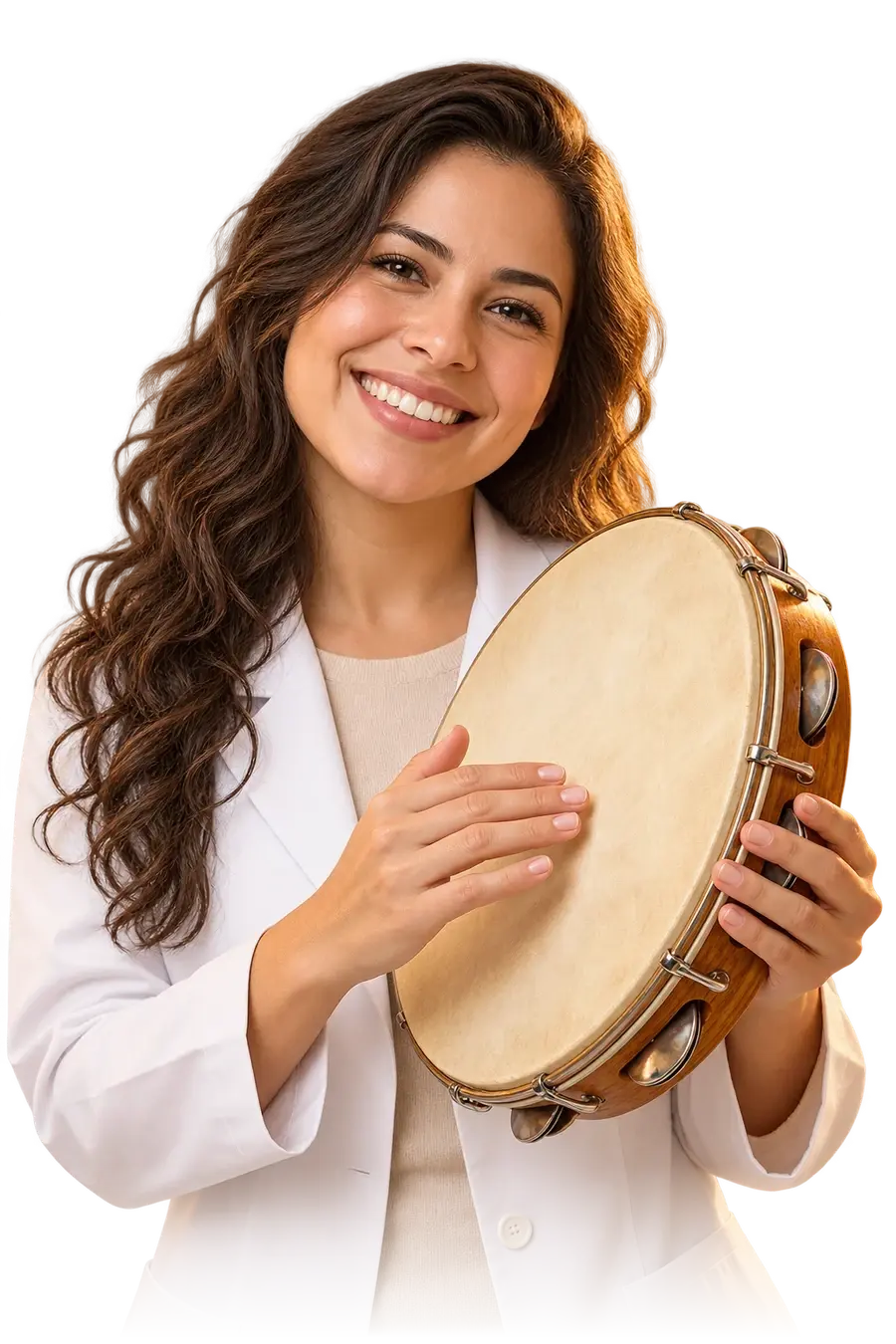 Cena ilustrativa gerada por IA representando o atendimento de musicoterapia.