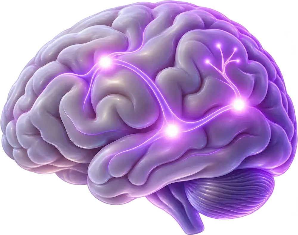 Cena ilustrativa gerada por IA representando neuroplasticidade.